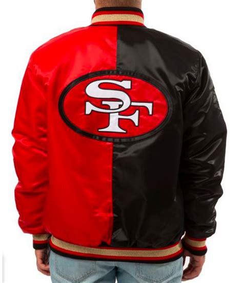 Bomber San Francisco 49ers Red and Black Jacket - Jackets Masters