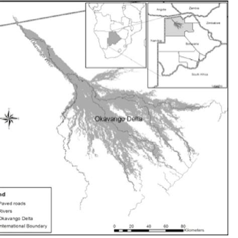 Map of the Okavango Delta. | Download Scientific Diagram