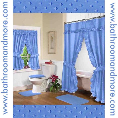 bathroom window curtains with matching shower curtain | Double swag shower curtain, Swag ...