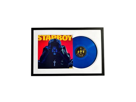 The Weeknd Starboy exclusive Blue Vinyl, Framed Vinyl Record & Album ...