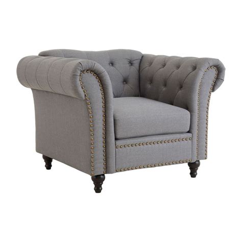 Chesterfield Grey Armchair Upholstered Uk • UK, US & Canada