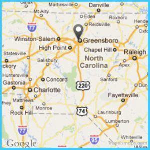 Map of Greensboro North Carolina - TravelsMaps.Com