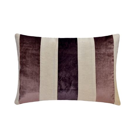 Purple Velvet & Linen Lumbar Pillow Cover, Swathe Wine – The HomeCentric