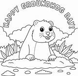 Groundhog Day Coloring Pages Free Printable sketch template