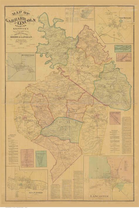 Crooked Stump on 1879 Kentucky County Map – Garrard & Lincoln County ...