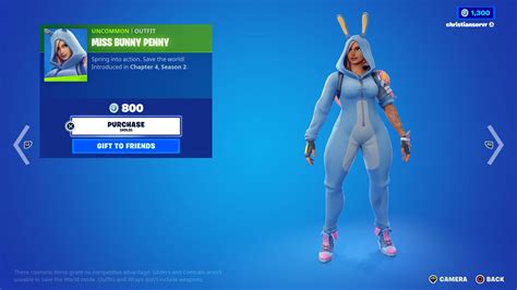 How to get the Miss Bunny Penny Fortnite skin