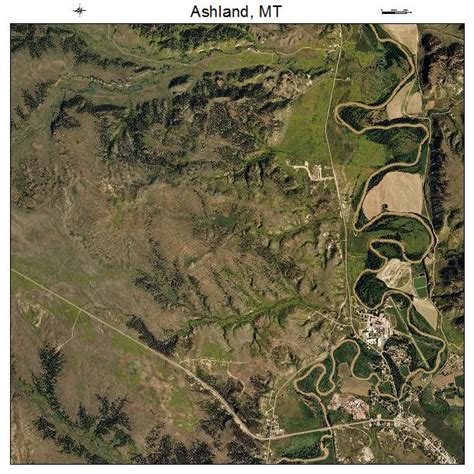 Aerial Photography Map of Ashland, MT Montana