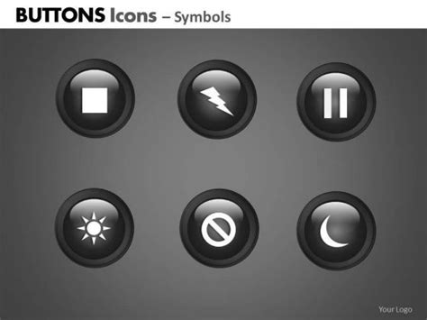 PowerPoint Theme Corporate Growth Buttons Icons Ppt Process
