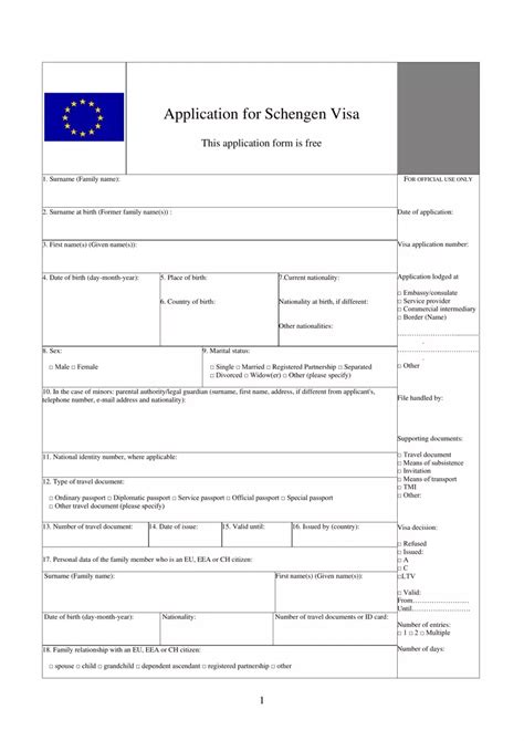 Spain Application Visa ≡ Fill Out Printable PDF Forms Online