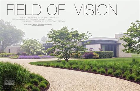 FIELD OF VISION | Architectural Digest | JUNE 2015