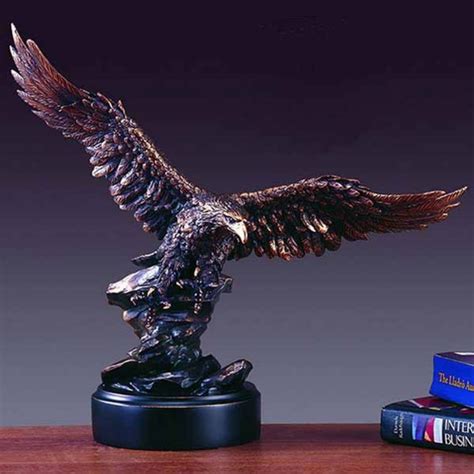 Bronze Finish 17" Soaring Eagle Sculpture