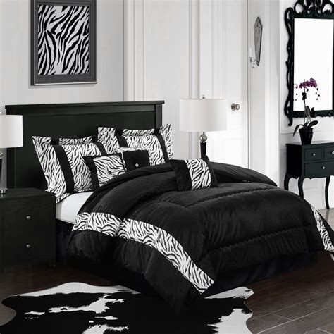 Lanco Micah 7-Piece Comforter Set, Black, Queen - Walmart.com - Walmart.com