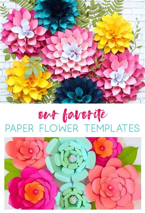 Paper Flower Templates {Free Templates to Make Easy Paper Flowers}