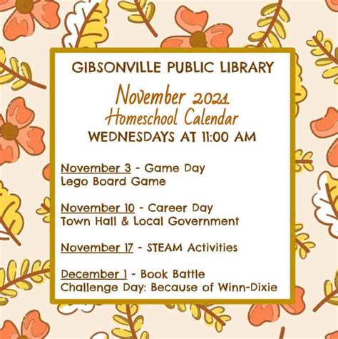 November 2021 – Gibsonville Public Library