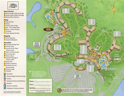 Detailed map of disney's animal kingdom resort hotel | Animal kingdom ...