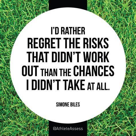 Take the risk, or lose the chance. We love this quote from Simone Biles! | Sport quotes, Sports ...