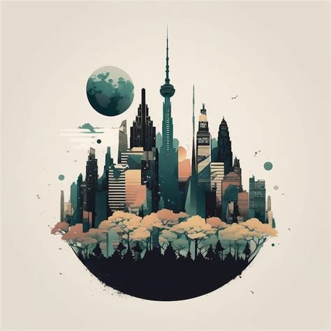 Premium AI Image | Gorgeous Tokyo skyline illustrations with a touch of ...