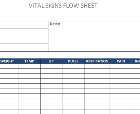 Free !!TOP!! Sample Vital Signs Record Sheet