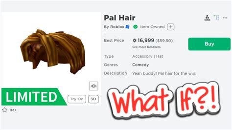 What If Pal Hair Went Limited on Roblox? - YouTube