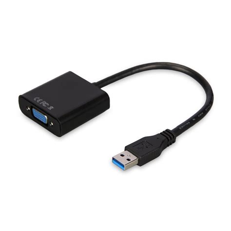 FrontTech USB3.0 to VGA Adapter, USB 3.0 Male to VGA Female Converter Video Graphic Card Display ...