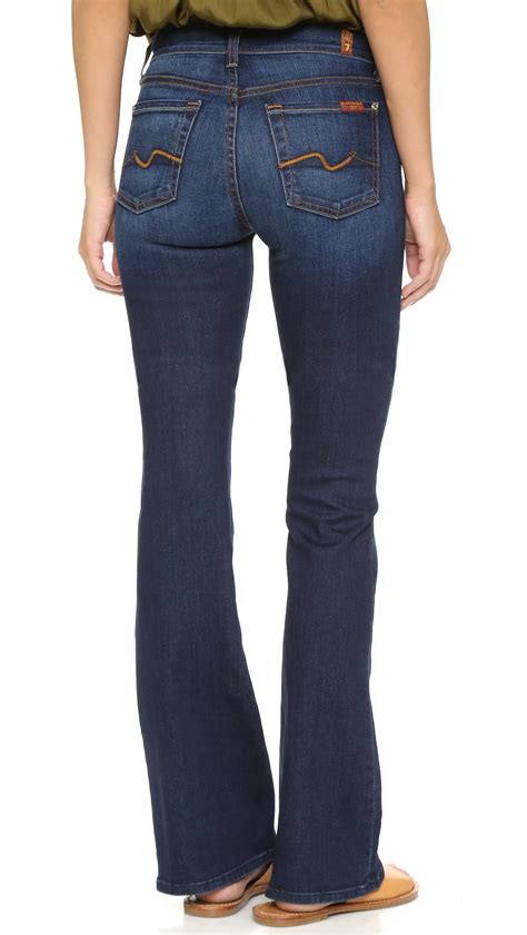 Lyst - 7 For All Mankind Iconic Boot Cut Jeans in Blue