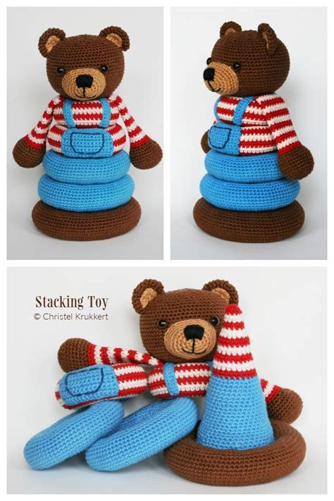 Fun Baby Stacking Toys Crochet Patterns - DIY Magazine | Baby stacking ...