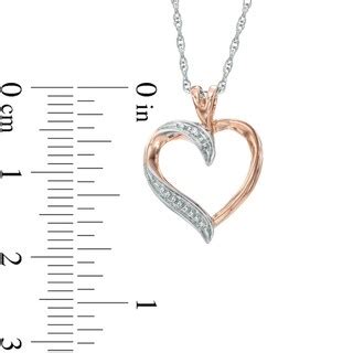 Diamond Accent Heart Pendant in 10K Rose Gold | Zales