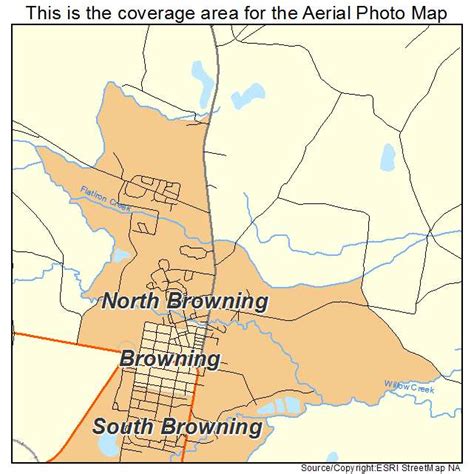 Aerial Photography Map of North Browning, MT Montana