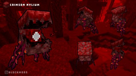 Blocks as Mobs: Crimson Nylium and Bone Block : r/Blockbench