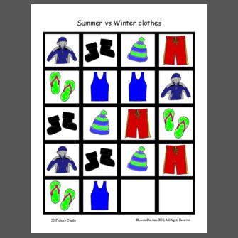 Summer vs Winter clothes