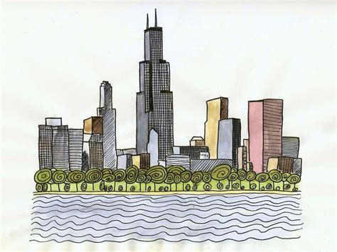 Pin by Joan and Steve Burgess on PHOTOS POSTERS | Skyline drawing, City ...