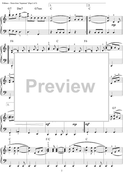 Superman Theme" Sheet Music for Easy Piano - Sheet Music Now