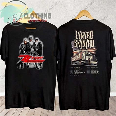 Lynyrd Skynyrd - ZZ Top Tour 2023 Merch, Lynyrd Skynyrd 59Th Anniversary Shirt, ZZ Top Band Song ...