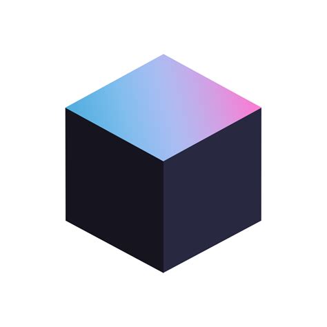 cube 3d shape gradient illustration in trendy color. the colorful ...