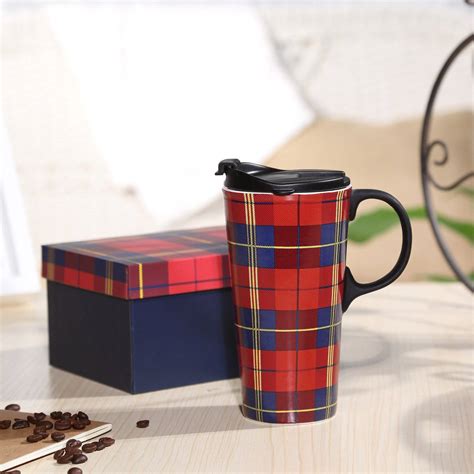 Travel Coffee Ceramic Mug With Lid Gift Box SALE Coffee Mugs Shop | BuyMoreCoffee.com