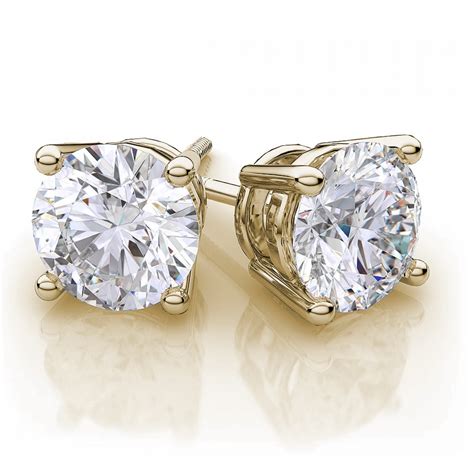 Diamond Stud Earrings in 14k Yellow Gold (1 ct. tw.) – Popular Diamonds