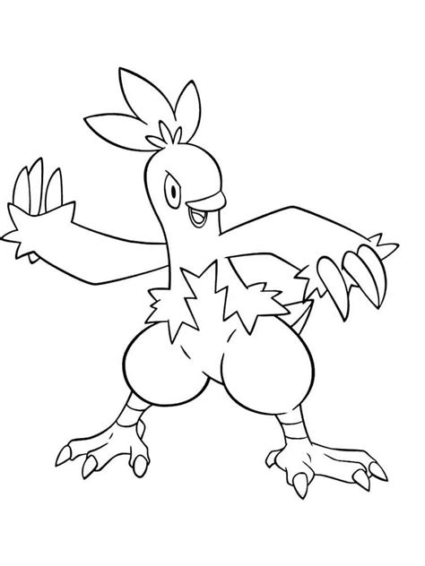 Combusken Pokemon coloring pages - Free Printable