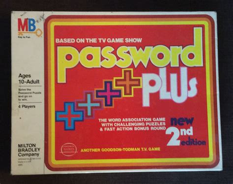 Game Show Board Games: Password Plus (2nd edition, 1979)