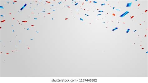 Celebration Background Template Confetti Red Blue Stock Vector (Royalty Free) 1137445382 ...