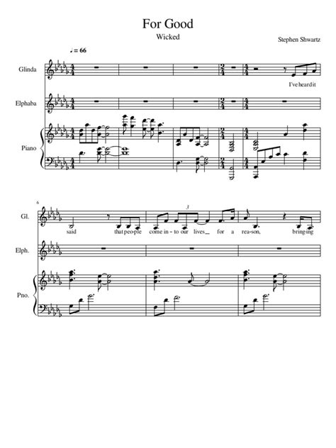 An Analysis of the Song "For Good | PDF