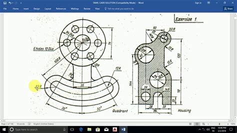 AutoCAD Practice Drawing No.1 - Tamil - YouTube