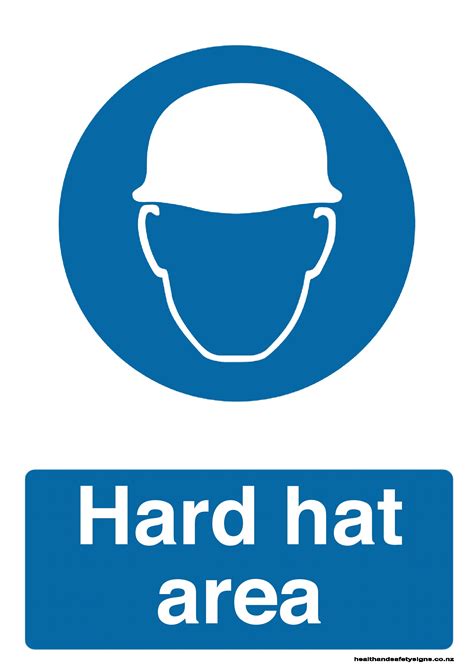 Hard hat area mandatory sign - Health and Safety Signs