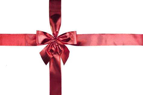 Red gift bow and ribbon on a transparent background 15736659 PNG