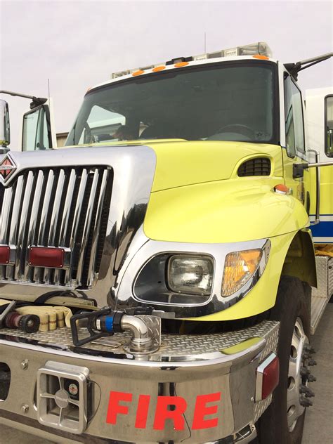 Yellow fire truck International Harvester, Fire Trucks, Commercial, Yellow, Vehicles, Fire ...