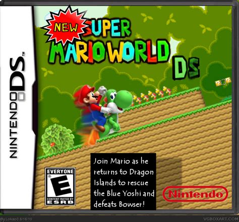 NEW Super Mario World DS Nintendo DS Box Art Cover by Lokao0