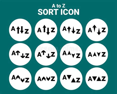 Sort Icon Vector. Alphabetical Order List a To Z. Illustration Vector Stock Vector ...