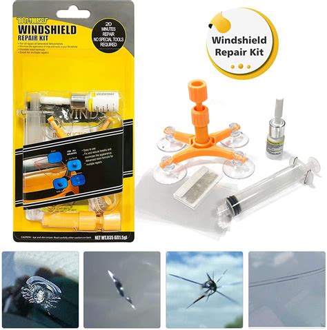 Windshield Repair Kit, Car Window Tools Cracked Glass Repair Kit Windshield Glass Scratch Kits ...