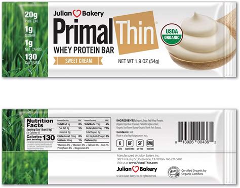 Julian Bakery Primal Thin Protein Bars with Organic Puerto Rico | Ubuy