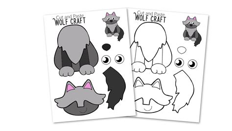 Free Printable Wolf Craft with Free Wolf Template – Simple Mom Project