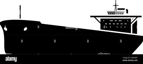 Oil ship tanker vector marine cargo vessel silhouette Stock Vector ...